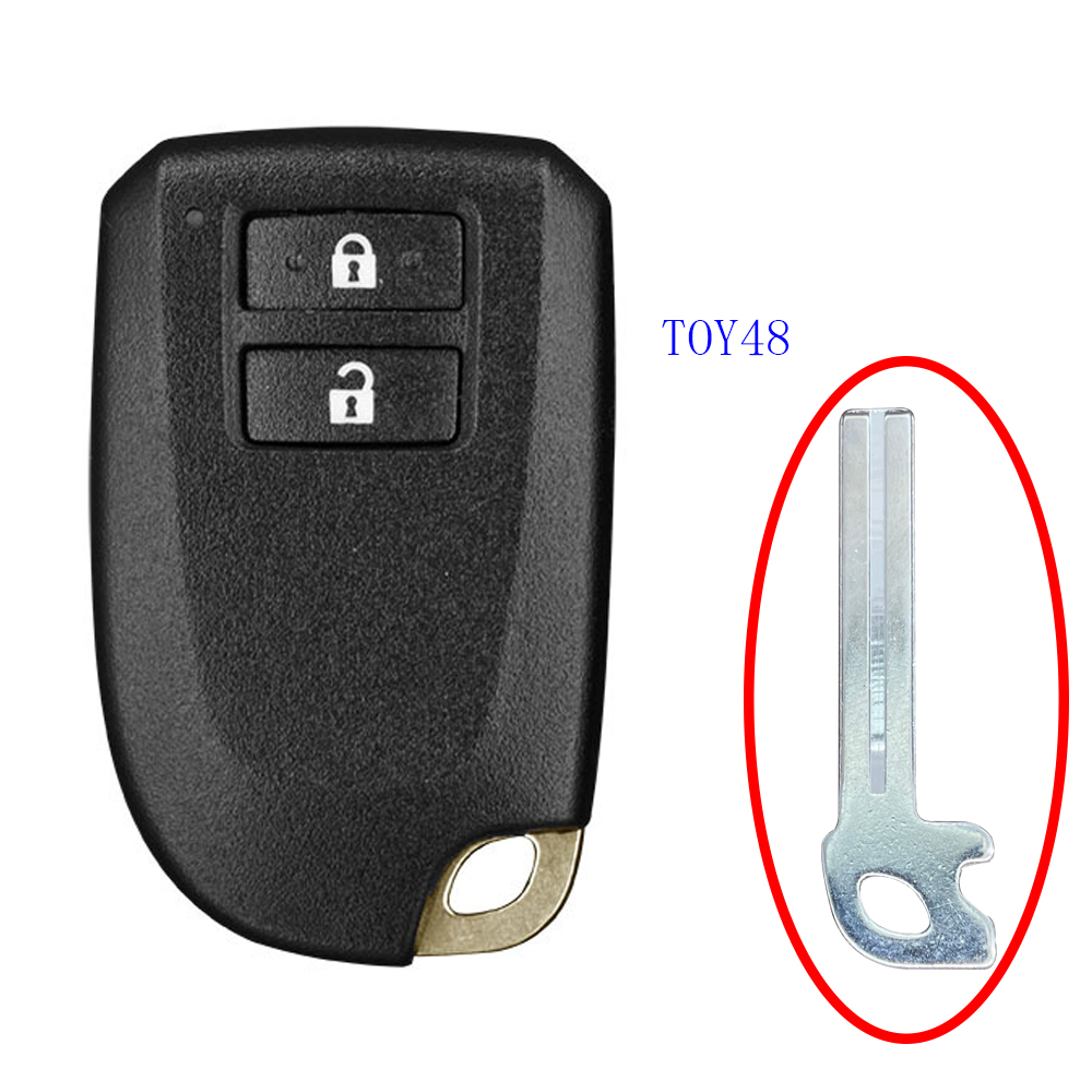 Remote Key Shell 2 Buttons TOY48 Blade For Toyota
