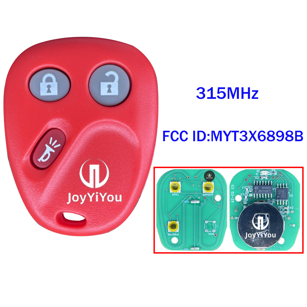 FCC ID:MYT3X6898B Remote Key 315MHz For GMC ( Red)  3Buttons