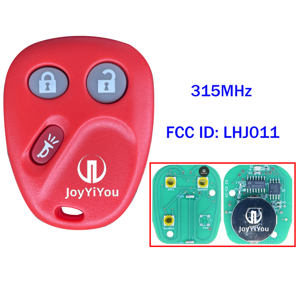 FCC ID: LHJ011 Remote Key 315MHz For GMC ( Red)  3Buttons