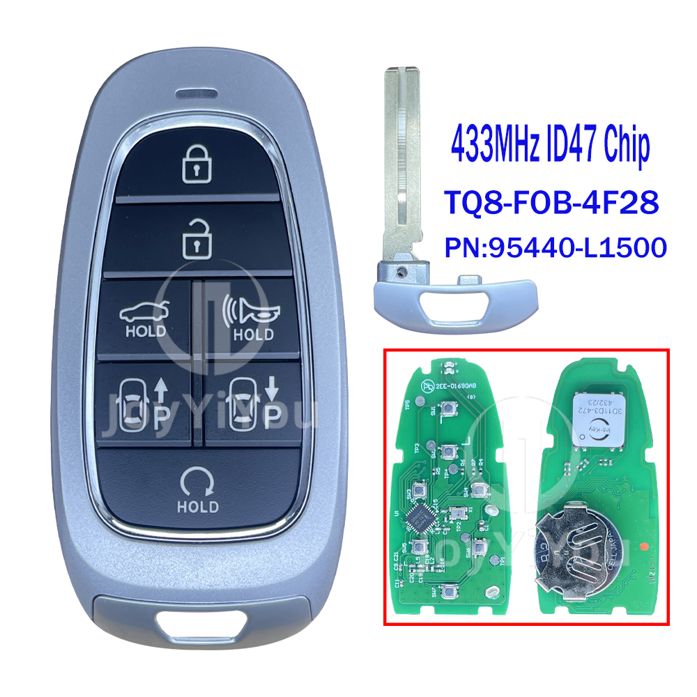 PN:95440-L1500 433MHz ID47 Chip Smart Card For Hyundai 7Button-Trunk