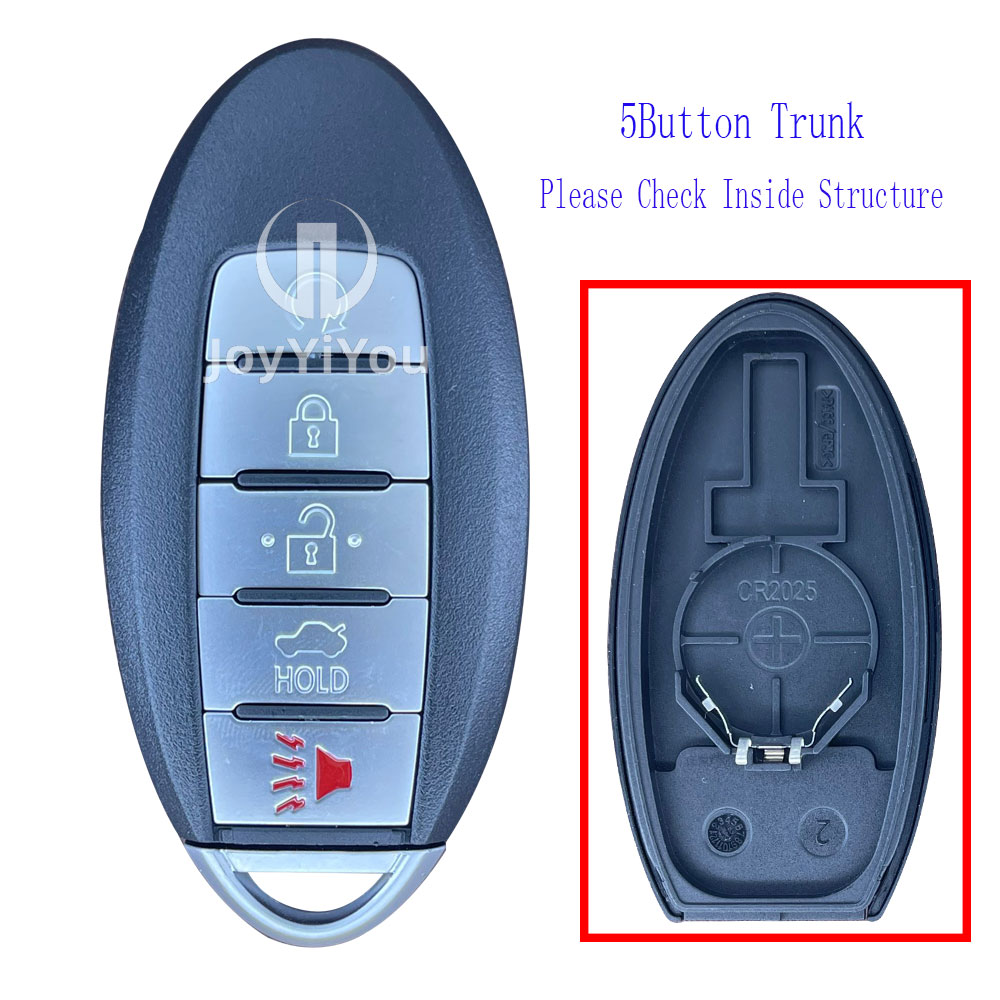 Without Logo 5Button Smart Key Cover For Nissan Remote Key Shell