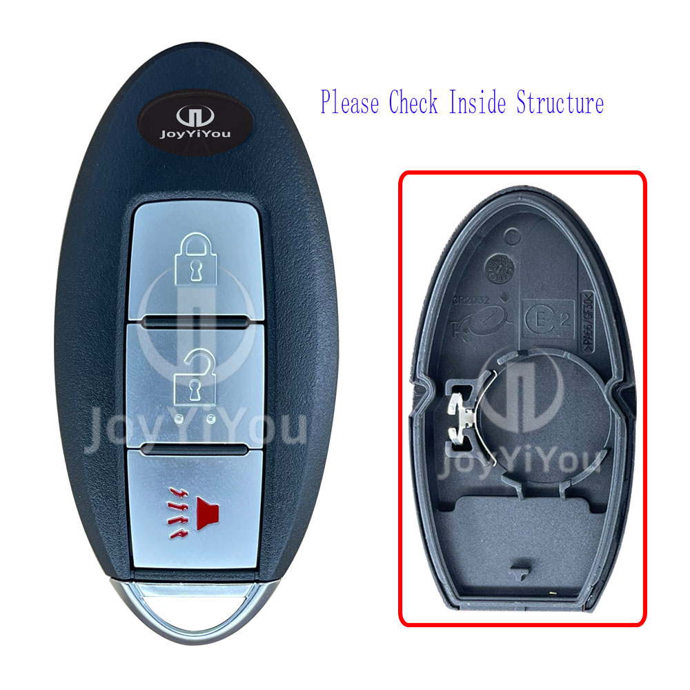 2+1Button Smart Key Cover For Infiniti Battery Position On The Left Side