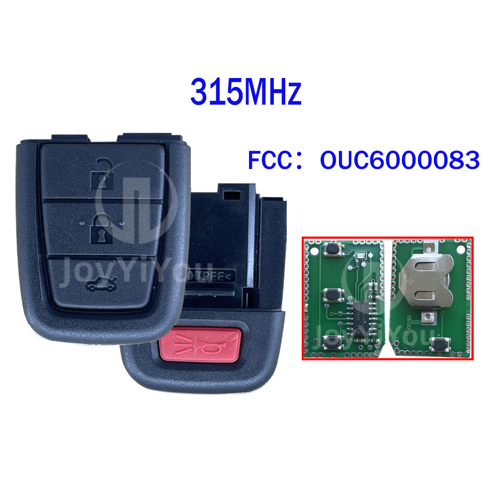 FCC ID:OUC6000083 Remote Unit For Pontiac 315MHz 3+1Buttons