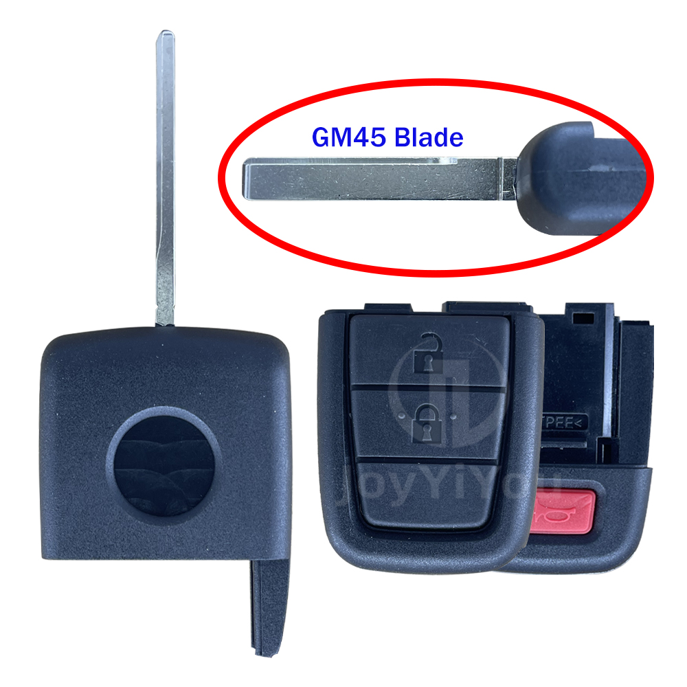 Remote Key Cover For Chevrolet/GMC 2+1Button (GM45 Blade)