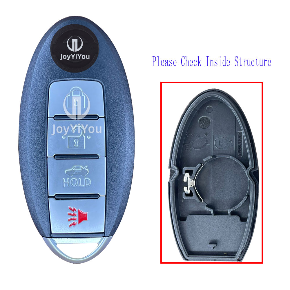 3+1Buttons-Trunk Smart Key Cover For Nissan With Emerhency Key（NSN14 Blade）