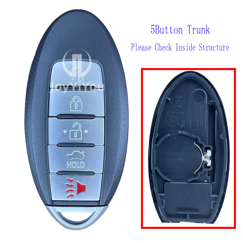 5Button Smart Key Cover Without Logo For Nissan Remote Key Shell