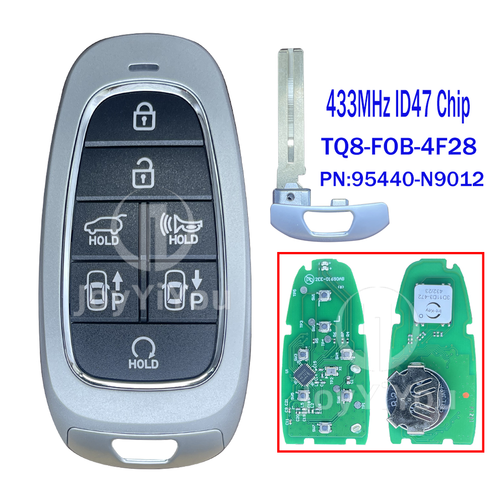 PN:95440-N9012 433MHz ID47 Chip Smart Card For Hyundai 7Button-Hatch