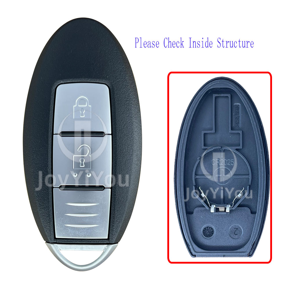 2Button Smart Key Cover For Nissan Battery Position in the middle Without Logo