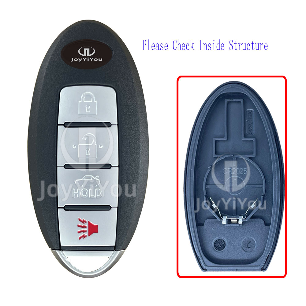 4Button Smart Key Cover For Infiniti Battery Position in the middle