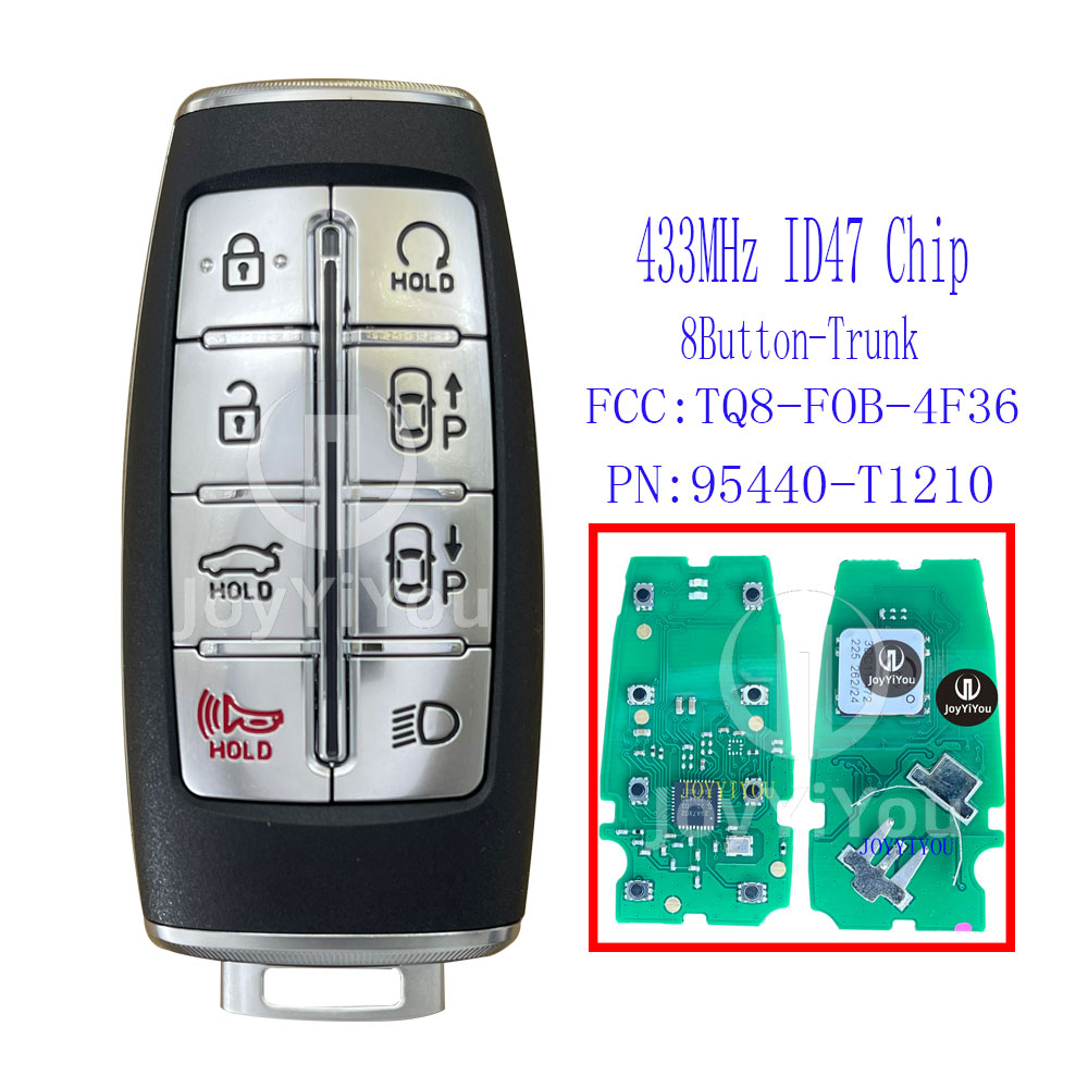 FCC:95440-T1210 Smart Key 433MHz ID47 Chip For Hyundai Remote Key 8Button-Trunk