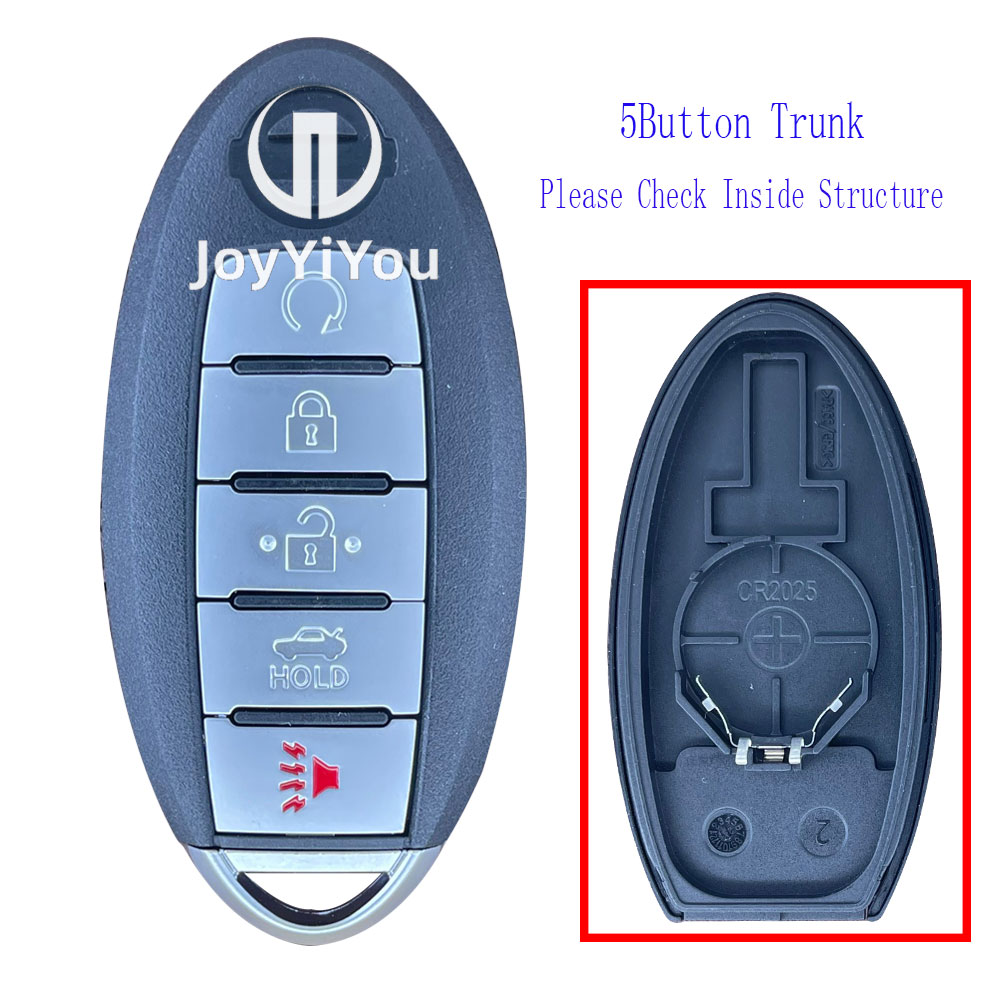 5Button Remote Key Cover For Nissan Smart Key Shell