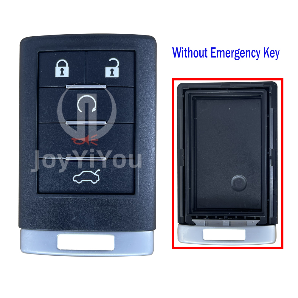 5Button-Trunk Smart Key Cover Without Logo For Cadillac Without Battery Clamp