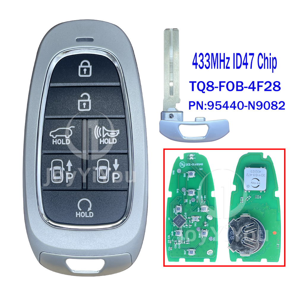 PN:95440-N9082 433MHz ID47 Chip Smart Card For Hyundai 7Button-Hatch
