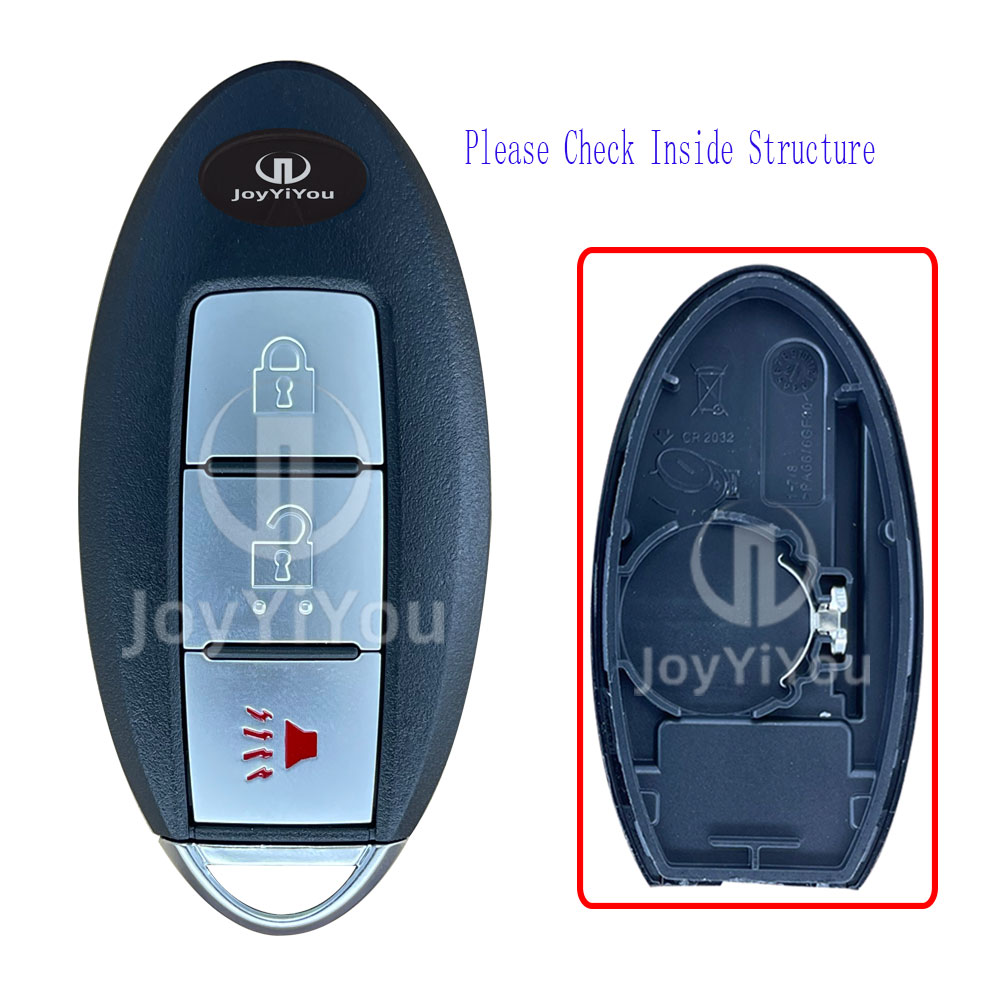 2+1Button Smart Key Cover For Infiniti Battery Position On The Right Side