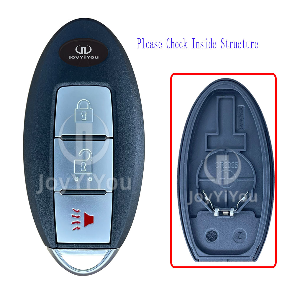 2+1Button Smart Key Cover For Infiniti Battery Position in the middle