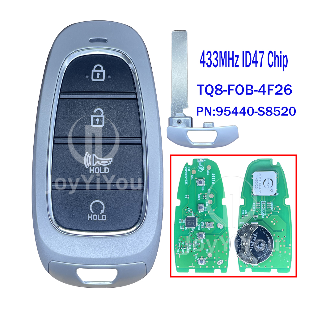 PN:95440-S8520 433MHz ID47 Chip Smart Card For Hyundai 4Button-Start