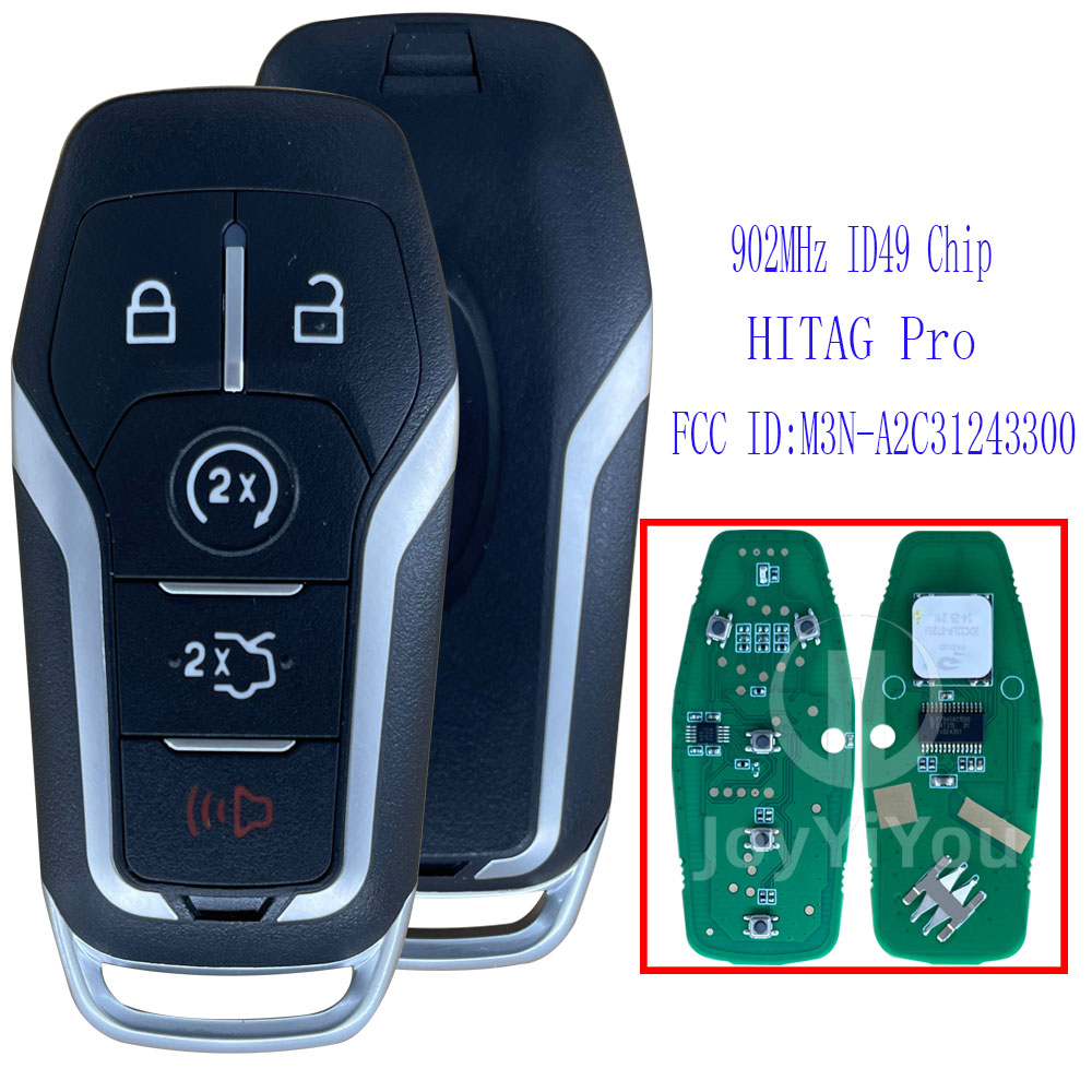 FCC ID:M3N-A2C31243300 902MHz ID49 Chip Smart Card For Ford 5Button-Trunk(HU101 Blade)