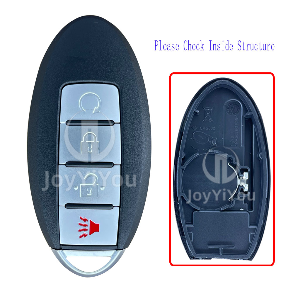 3+1Button-Start Smart Key Cover For Nissan Battery Position On The Right Side Without Logo