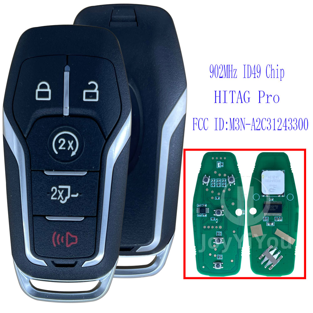FCC ID:M3N-A2C31243300 902MHz ID49 Chip Smart Card For Ford 5Button-Pickup(HU101 Blade)