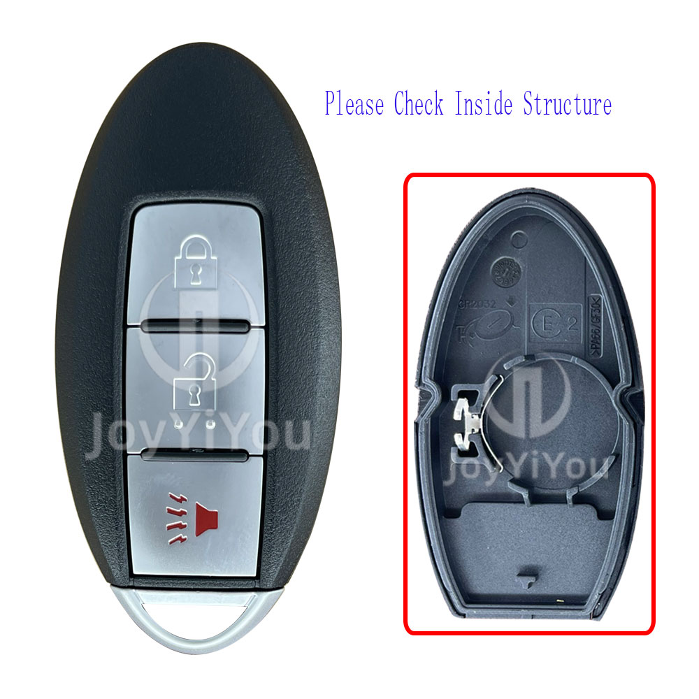 2+1Button Smart Key Cover For Nissan Battery Position On The Left Side Without Logo