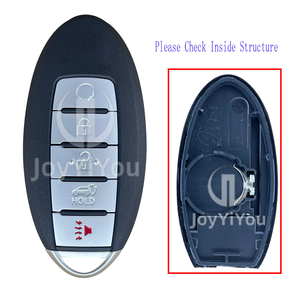 4+1Button-Hatch Smart Key Cover For Infiniti Battery Position On The Right Side Without Logo