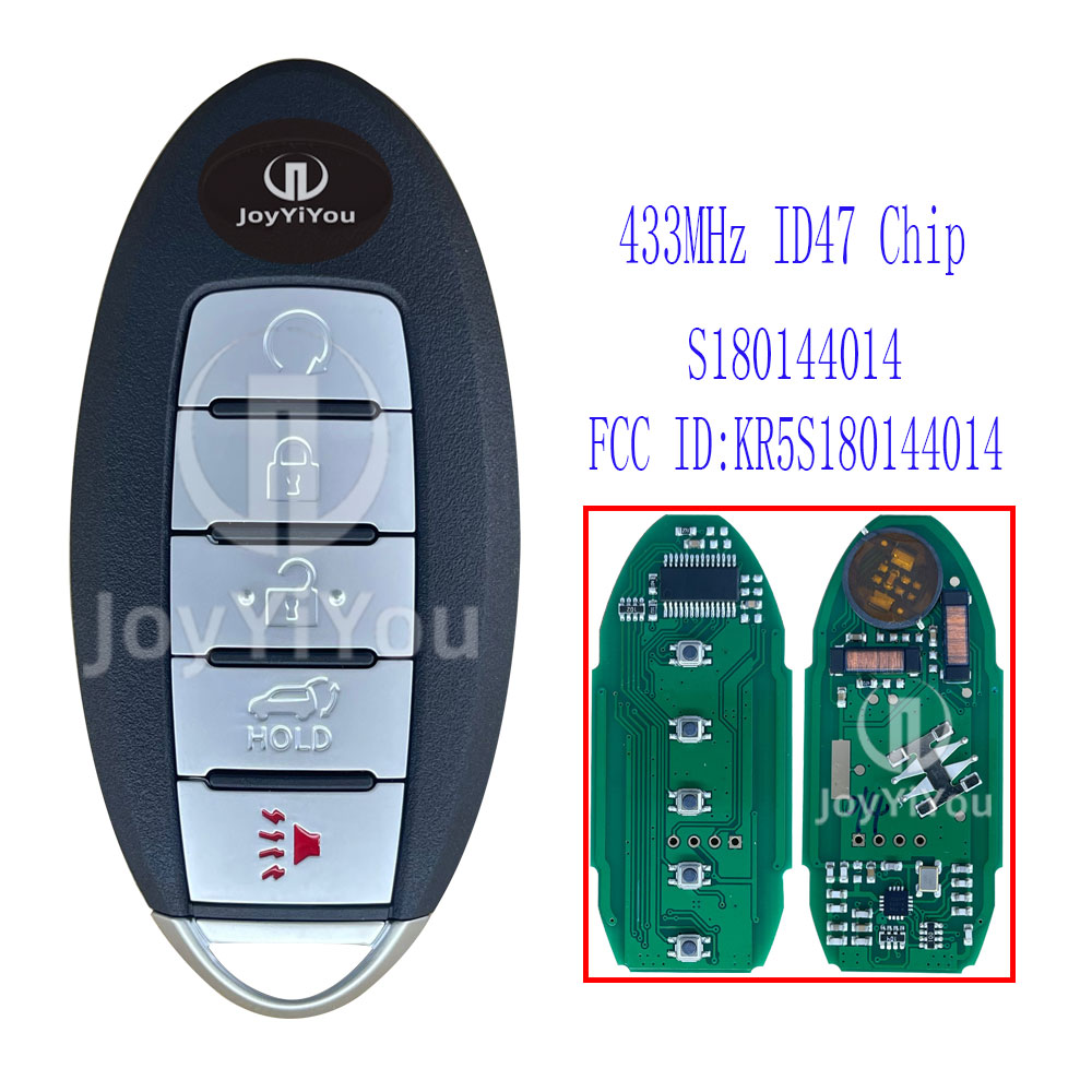 S180144014/FCC ID:KR5S180144014 Remote Key For Infiniti 5Button-Haech 433MHz ID47 Chip