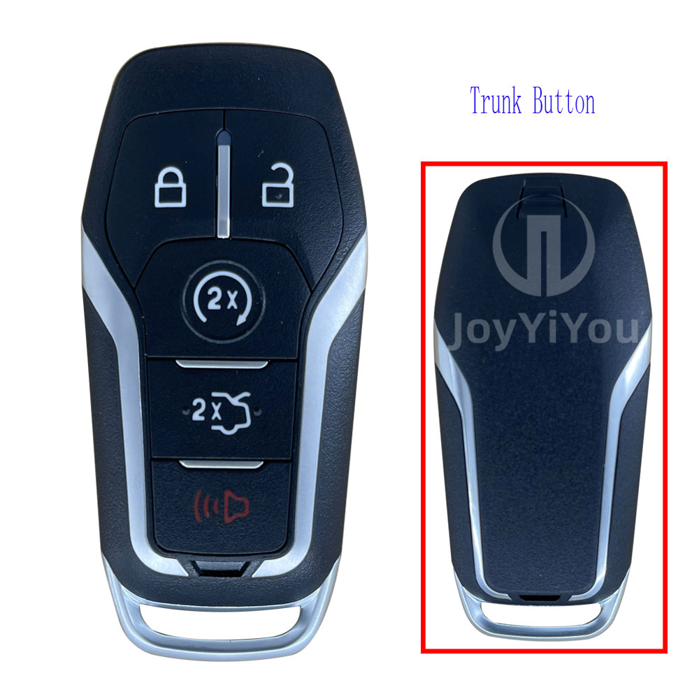 5Button-Trunk Smart Card Cover For Ford With Emergency Key (Without Logo)