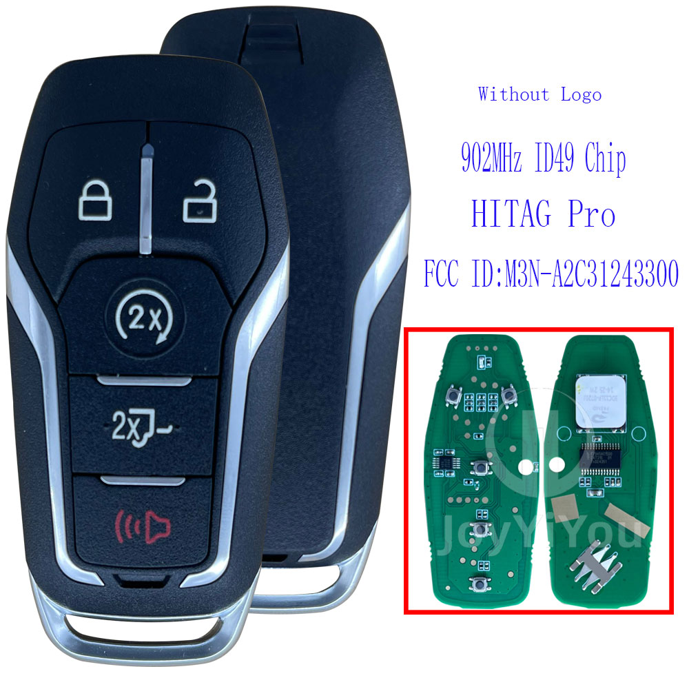 FCC ID:M3N-A2C31243300 902MHz ID49 Chip Smart Card For Ford 5Button-Pickup(Without Logo/HU101 Blade)