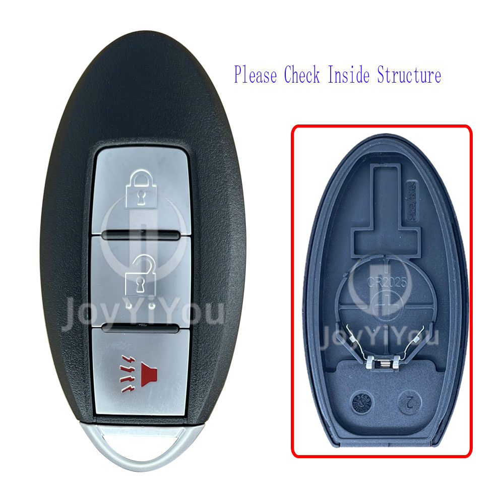 2+1Button Smart Key Cover For Nissan Battery Position In The Middle