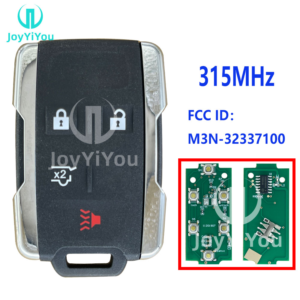 （Silver）FCC：M3N-32337100 315MHz Remote Key For Chevrolet 3+1Button-Trunk Without Logo