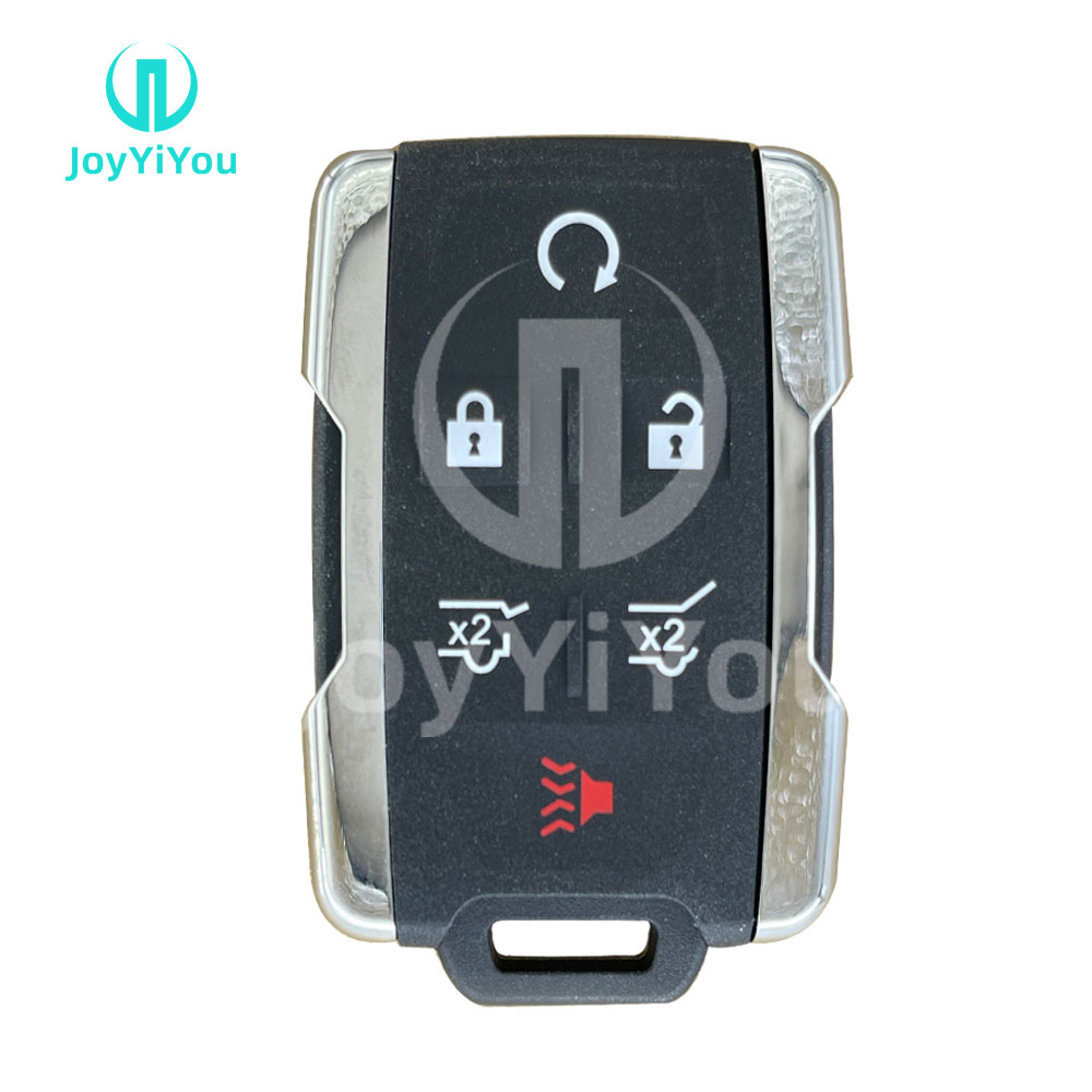 ( Silver )5+1Button Smart Card Cover For Chevrolet With Metal Side Decoration Part