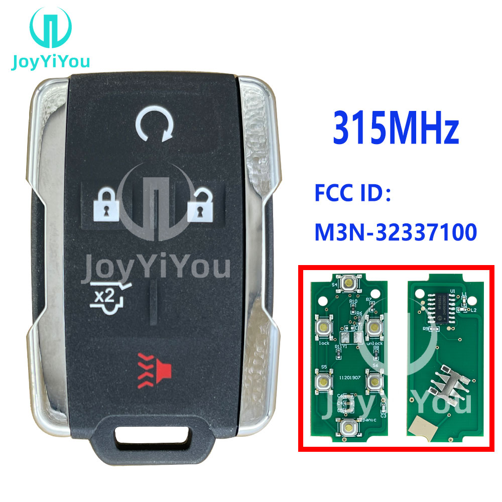 （Silver）FCC：M3N-32337100 315MHz Remote Key For Chevrolet 4+1Button-Trunk Without Logo