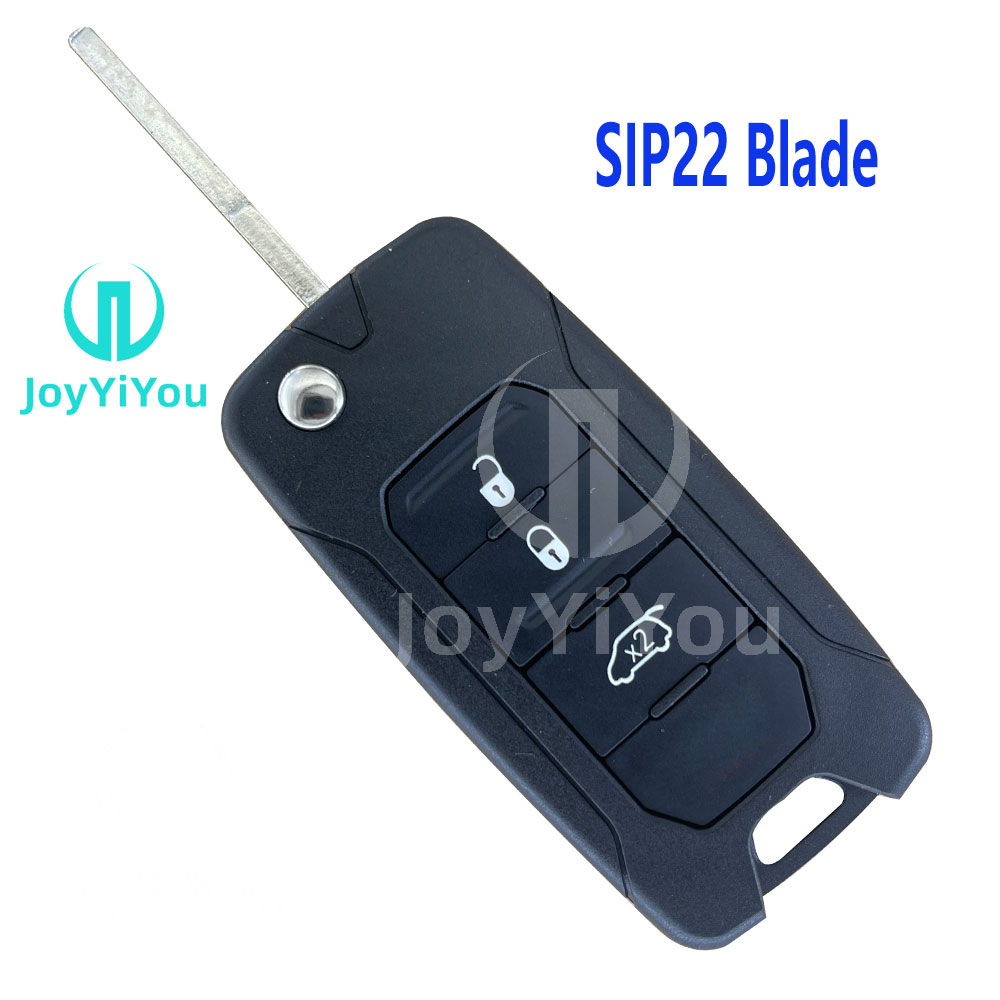 3Button Flip Key Shell For Chrysler Remote Key SIP22 Blade