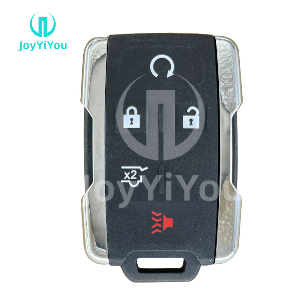 ( Silver )4+1Button-TRunk Smart Card Cover For Chevrolet With Metal Side Decoration Part_Without Logo