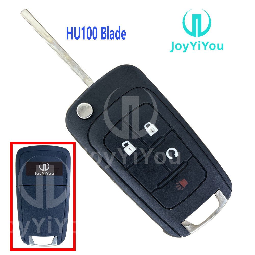 4Button Flip Remote Key Shell For Chevrolet HU100 Blade
