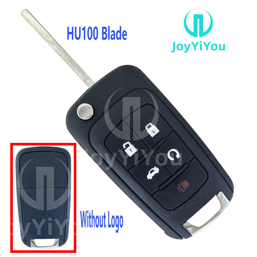 4+1Button Flip Remote Key Shell For Chevrolet HU100 Blade Without Logo