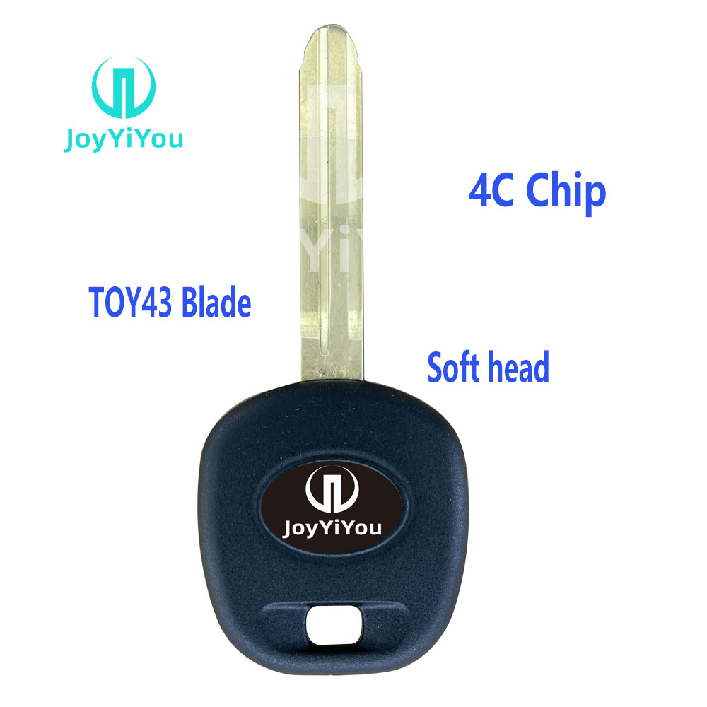 Soft Head 4C Transponder Key For Toyota Chip Key TOY43 Blade