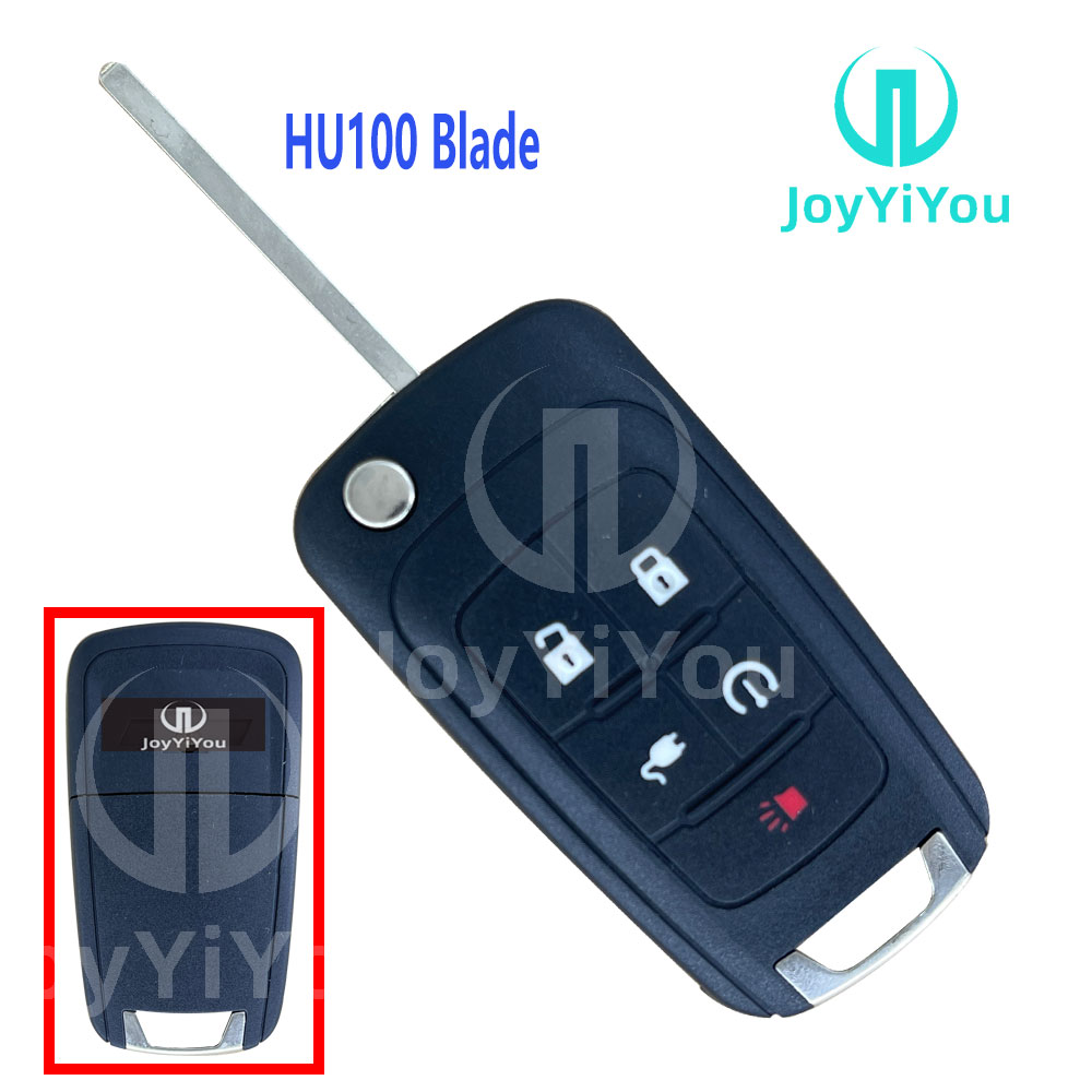 5Button Flip Remote Key Shell For Chevrolet HU100 Blade