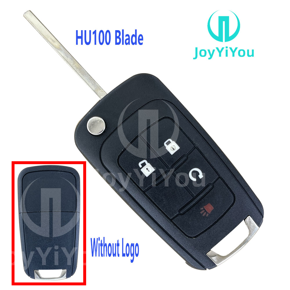 4Button Flip Remote Key Shell For Chevrolet HU100 Blade Without Logo
