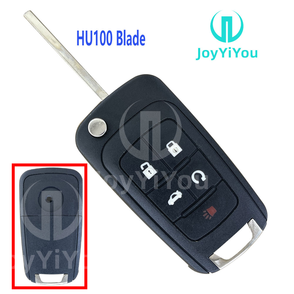 4+1Button Flip Remote Key Shell For Buick HU100 Blade