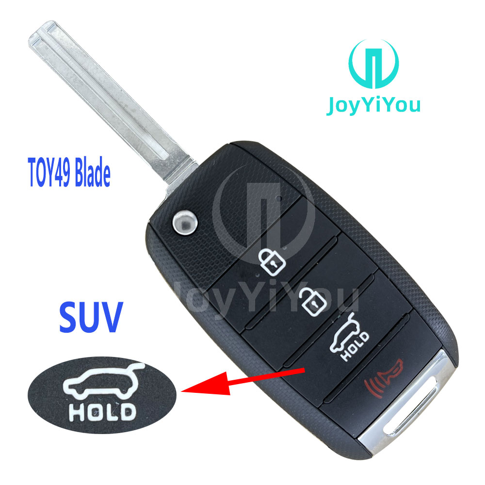 4 Button-SUV Flip Remote Key Shell  For Kia（TOY49)