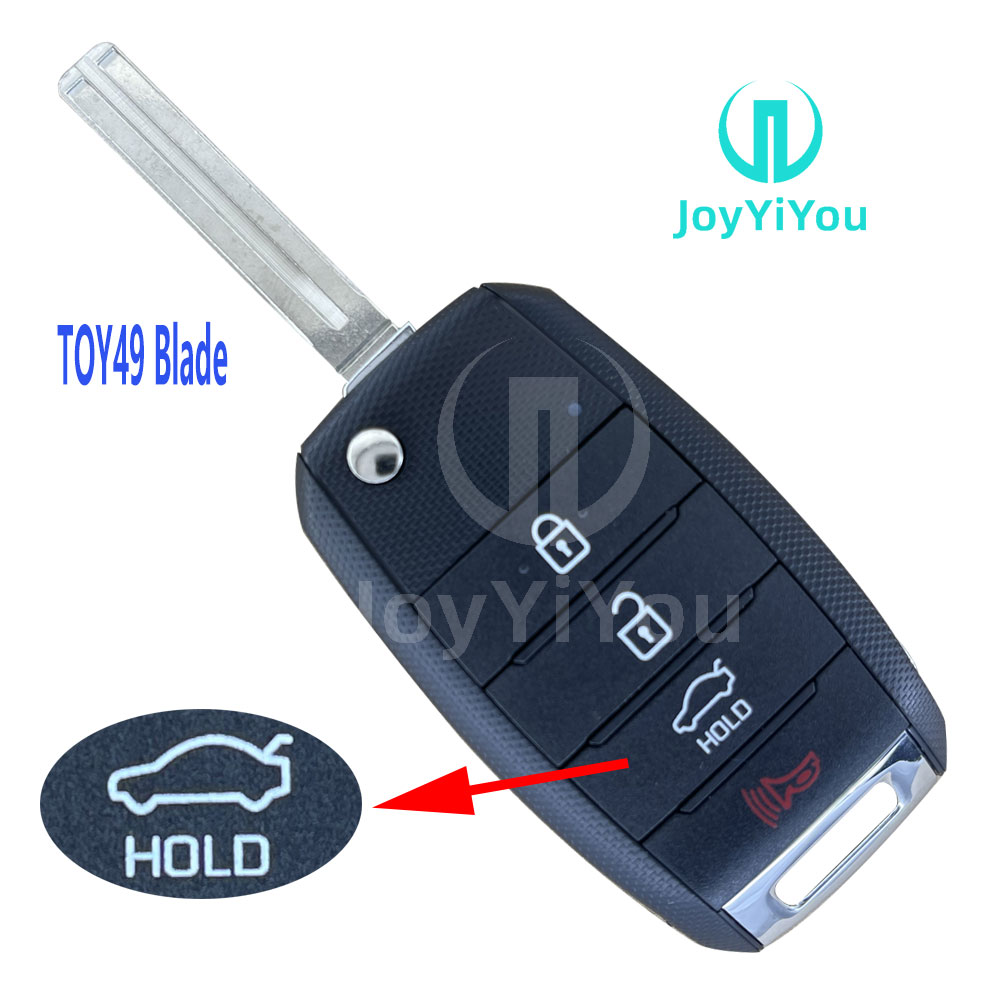 4 Button-Trunk Flip Remote Key Shell  For Kia（TOY49）