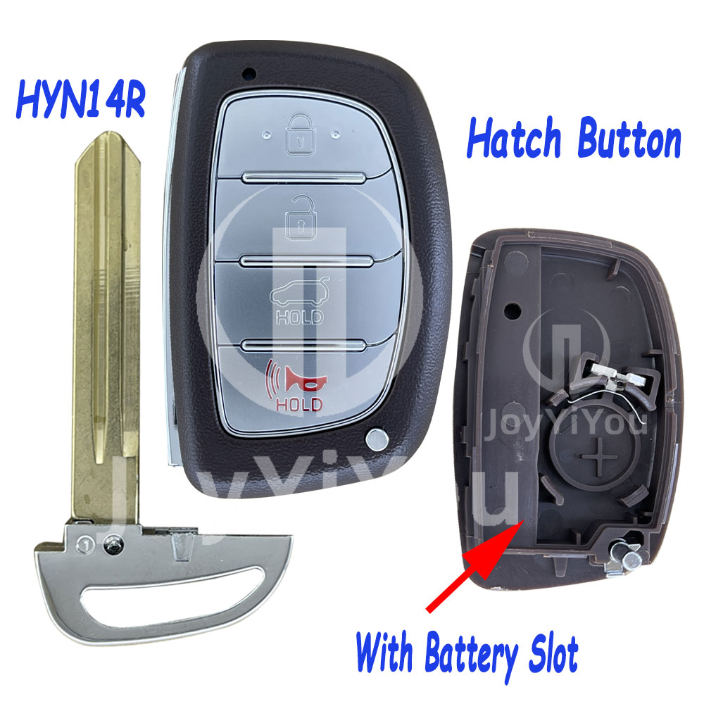 3+1Button-Hatch Smart Key Cover With Emergency Key（HYN14R）For Hyundai With Batttery Slot