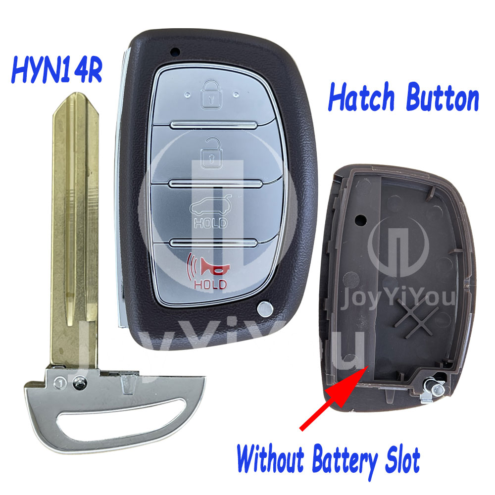 3+1Button-Hatch Smart Key Cover With Emergency Key（HYN14R）For Hyundai Without Batttery Slot