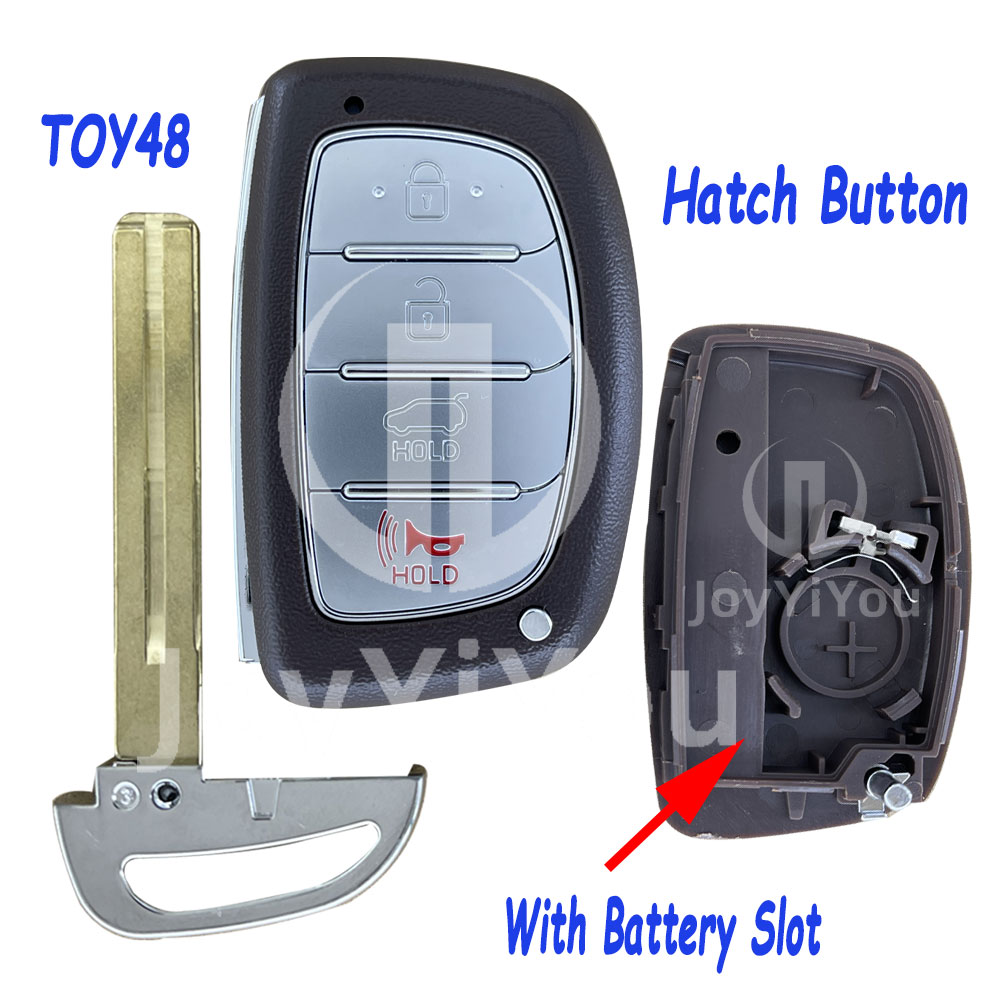 3+1Button-Hatch Smart Key Cover With Emergency Key（TOY48）For Hyundai With Batttery Slot