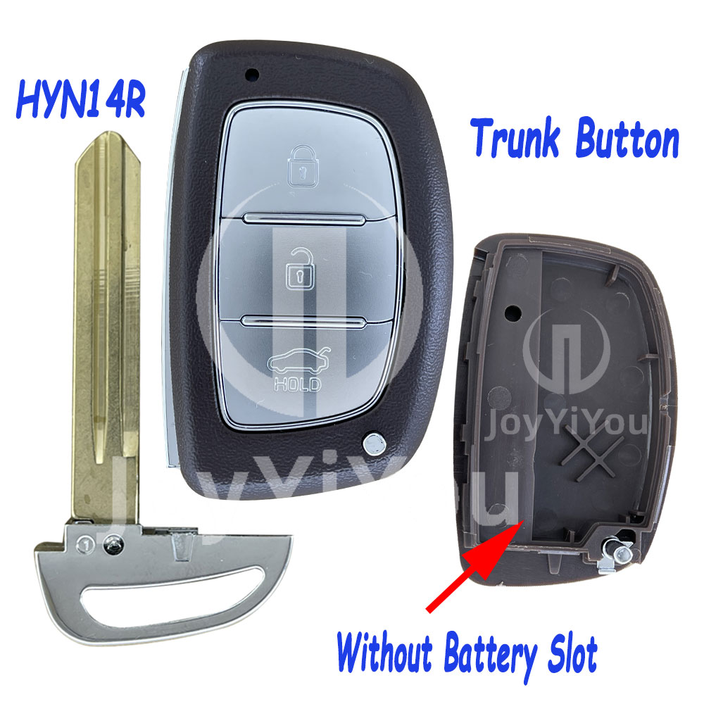 3Button-Trunk Smart Key Cover With Emergency Key（HYN14R）For Hyundai Without Batttery Slot