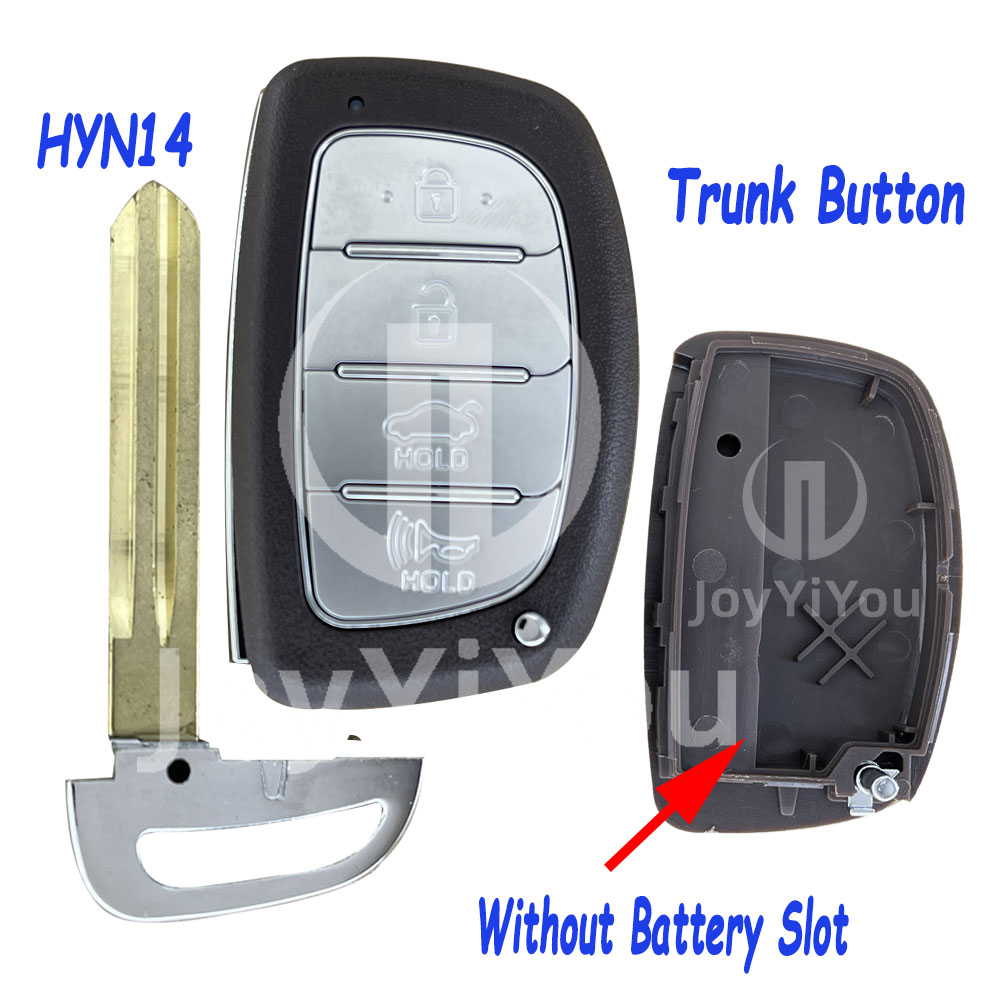 3+1Button-Trunk Smart Key Cover With Emergency Key（HYN14）For Hyundai Without Batttery Slot
