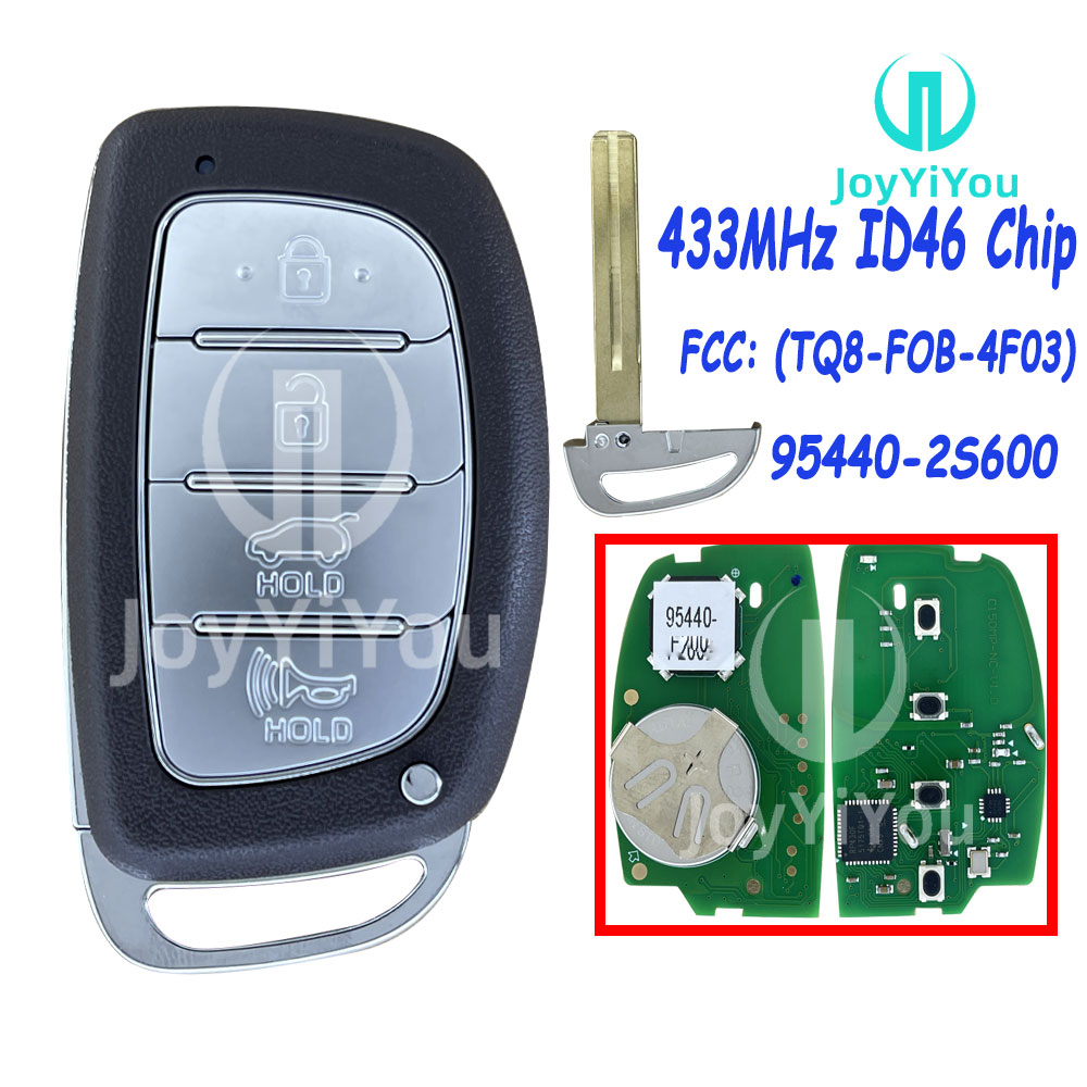 PN: 95440-2S600  / TQ8-FOB-4F03 433MHz ID46 Chip For 2014-2015 Hyundai Tucson / Smart Key 4B Hatch Without Logo