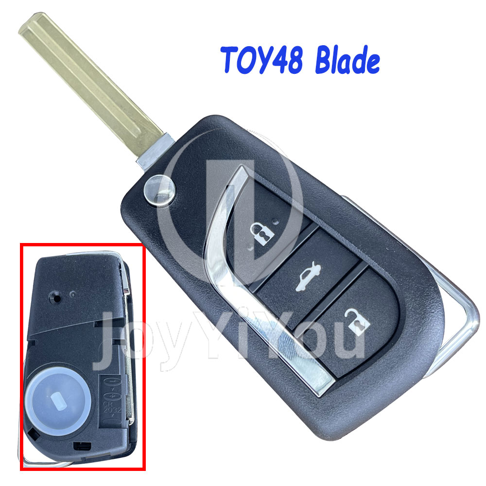 2+1Button Flip Remote Key Shell For TOY （TOY48）Without Logo