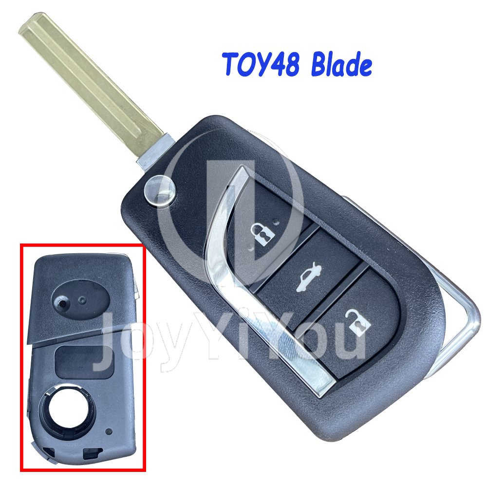 Replacement 3 Button Flip Remote Shell for TOY（TOY48）